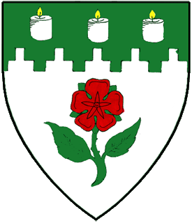 Device or arms for Alice de la Wode of Lions Gate