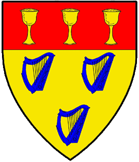 Device or arms for Gleowine Barding of Bardingham