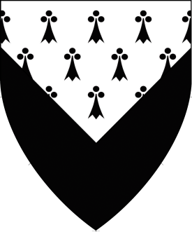 Per chevron inverted sable and ermine